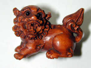 ASTROLOGICAL OJIME BEAD - LEO TEMPLE LION